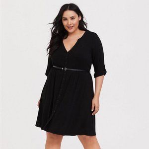 Torrid Mini Jersey Belted Shirt Dress Size 6X = 30